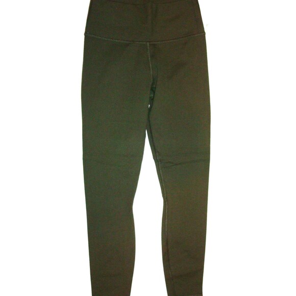 New Fabletics Womens Leggings Dark Olive Green S High Waist PowerHold Yoga Run - Picture 2 of 7